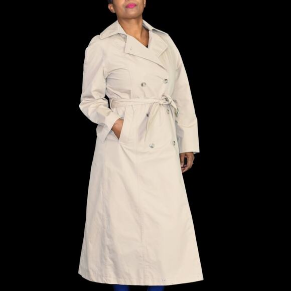 Vintage Orvis Trench Coat Khaki Tan All Weather Removable Liner Belted Size 6 - Picture 8 of 16
